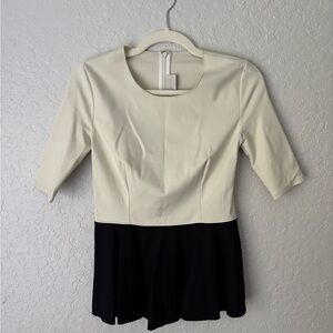 Stella McCartney Designer Peplum Zip Detail Top